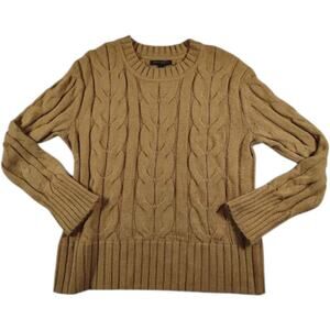 Banana Republic Women's Cable Knit Sweater Brown - Size: Medium